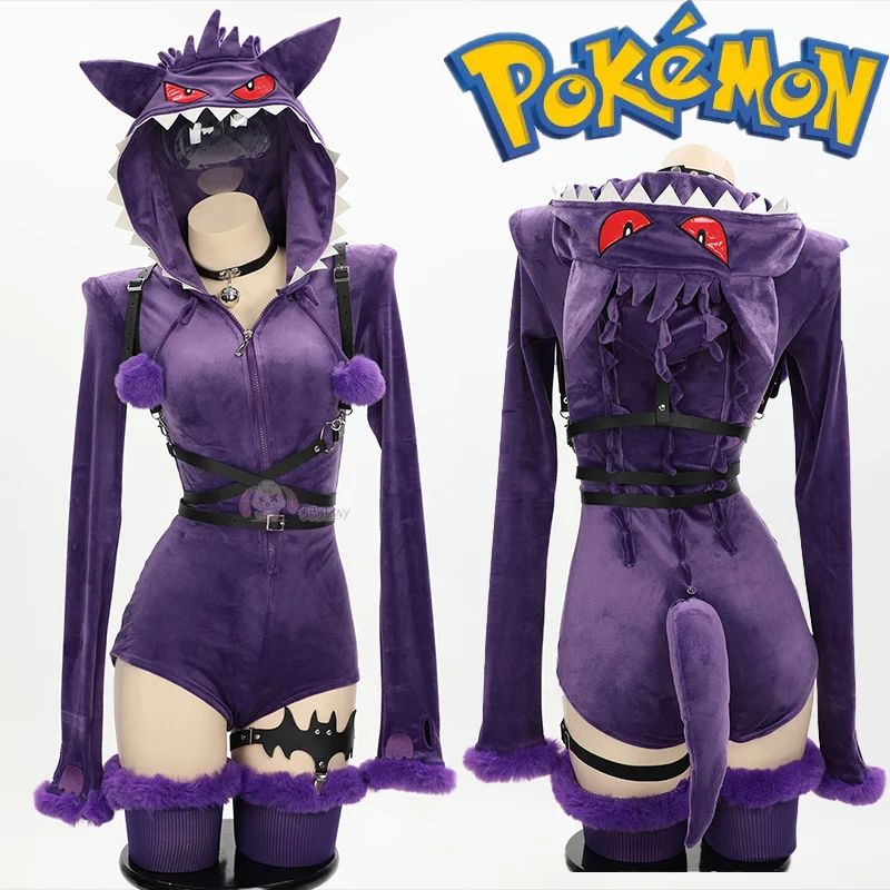 Sexy Hot Girl Cospaly Plush Cartoon Clothes Kawaii Anime Pokemon Gengar One-Piece Pants Girlfriends Cos Dress Christmas Gifts
Sexy Hot Girl Cospaly Plush Cartoon Clothes Kawaii Anime Pokemon Gengar One-Piece Pants Girlfriends Cos Dress Christmas Gifts