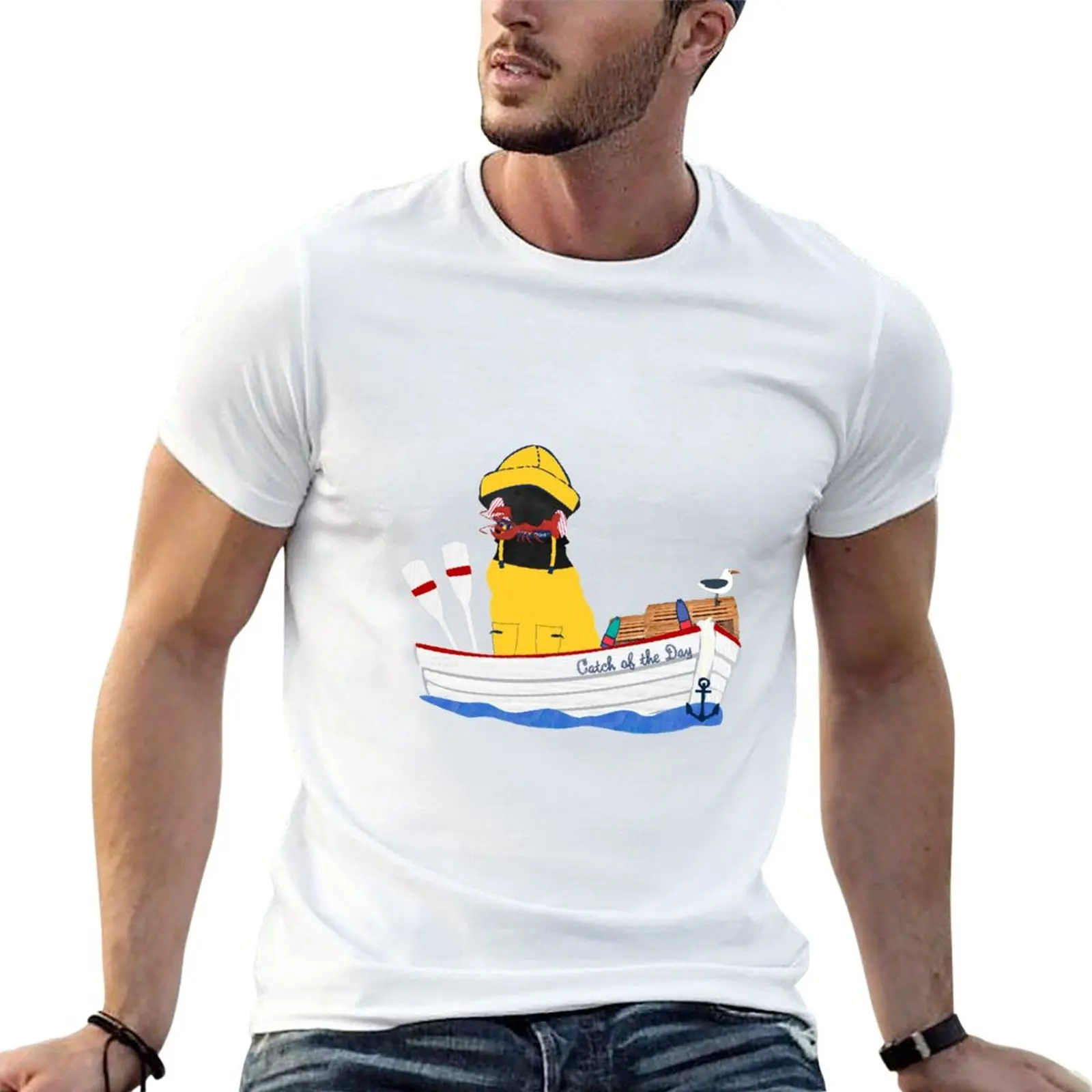 New Preppy Black Lab Lobsterman Aboard The Catch of the Day T-Shirt summer tops tees men clothing
New Preppy Black Lab Lobsterman Aboard The Catch of the Day T-Shirt summer tops tees men clothing
