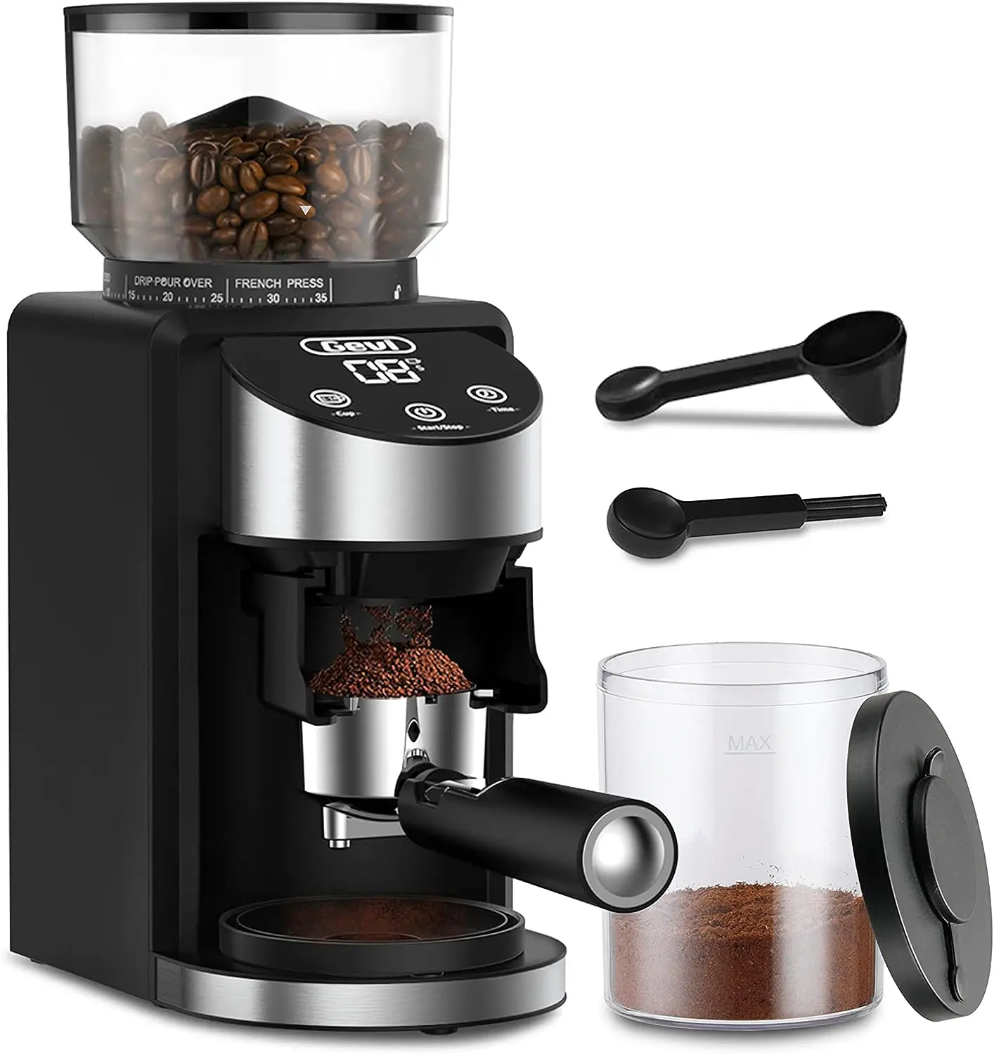 

Burr Coffee Grinder, Adjustable Burr Mill with 35 Precise Grind Settings, Electric Coffee Grinder for Espresso/Drip/Percolator/F