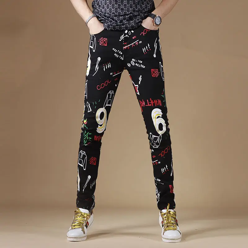 Light Luxury Men’s Slim-fit Hot Printed Denim Pants,Sexy All-match Trendy Jeans,Stretch Korea Version Street Jeans Pants;
Light Luxury Men’s Slim-fit Hot Printed Denim Pants,Sexy All-match Trendy Jeans,Stretch Korea Version Street Jeans Pants;