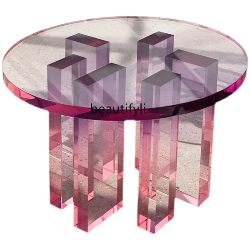 Transparent Gradient Color Acrylic Tea Table Art Non-Mainstream Style Personalized Customization Side Table
Transparent Gradient Color Acrylic Tea Table Art Non-Mainstream Style Personalized Customization Side Table
