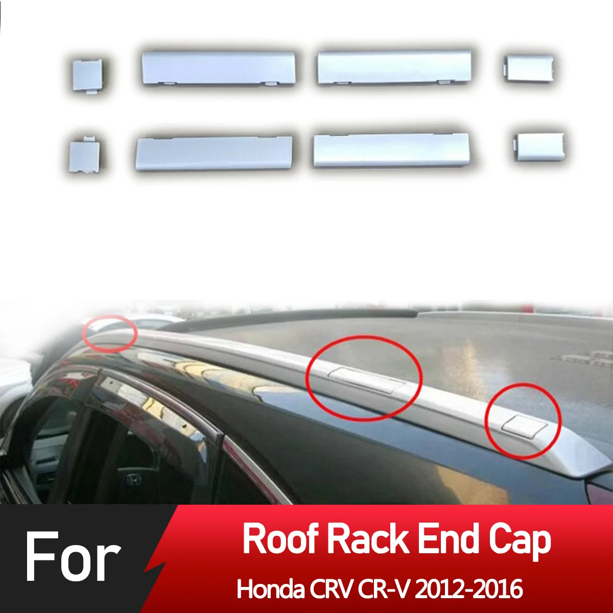 

Roof Rack Cover For Honda CRV CR-V 2012-2016 Front Rear Left Right Middle Roof Luggage Bar Rail End Shell Plasitc Replacement