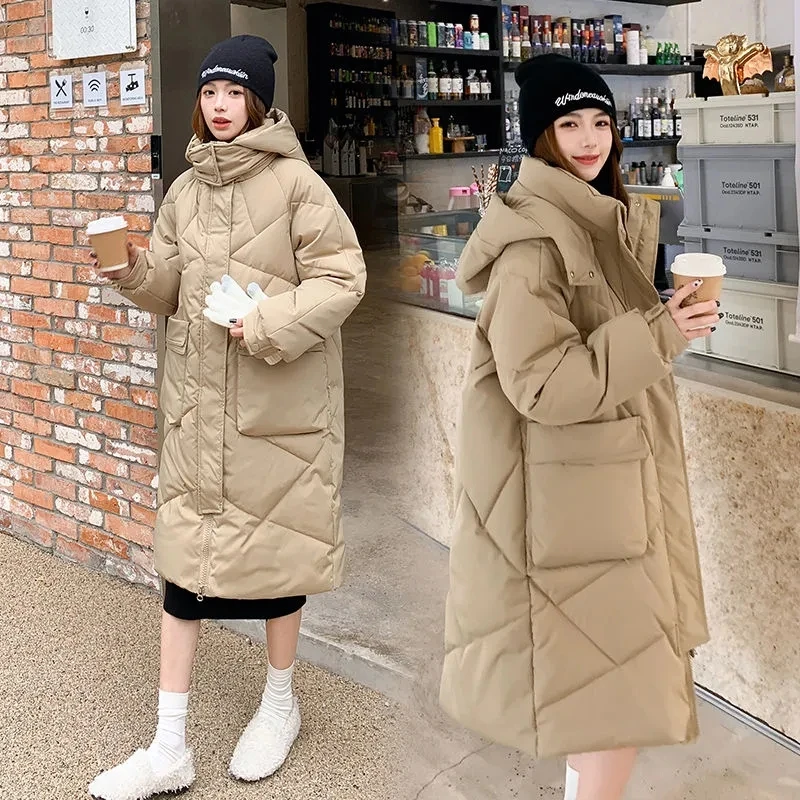 Down padded jacket Oversized Parkas for Women Autumn Winter New Korean Fashion Long Sleeve Jacket Thicken Warm Long Coats A1256
Down padded jacket Oversized Parkas for Women Autumn Winter New Korean Fashion Long Sleeve Jacket Thicken Warm Long Coats A1256