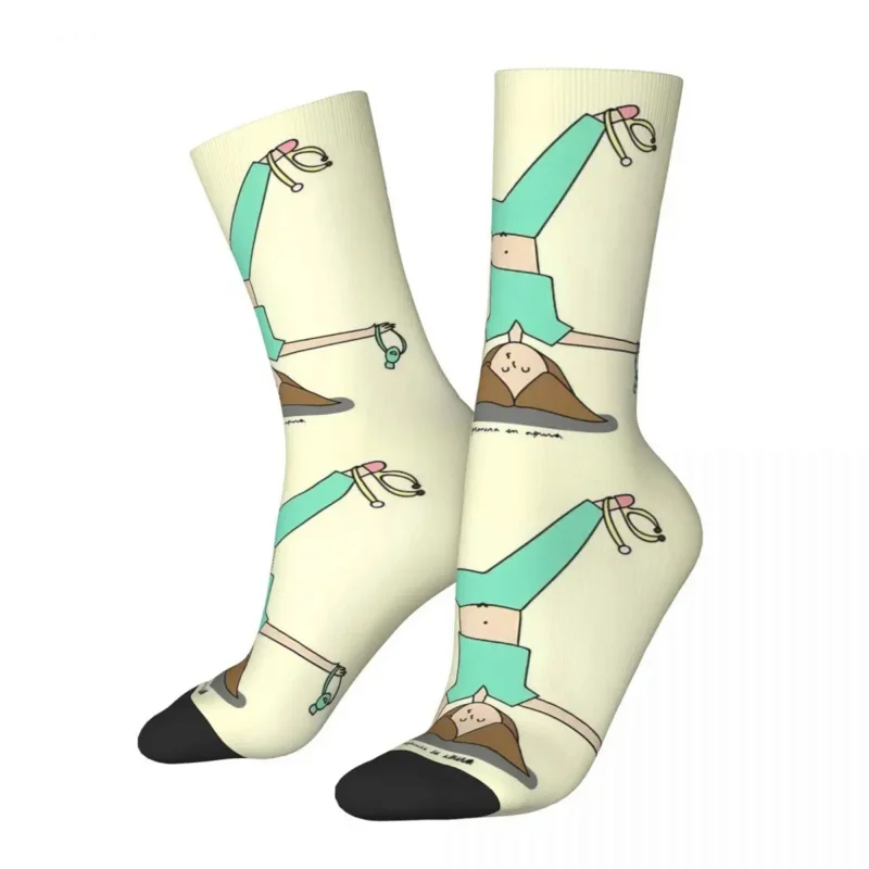 

Nurse In Trouble Doctor Nurse Merch Crew Socks Breathable Graphic Middle Tube Socks Comfortable for Women Present