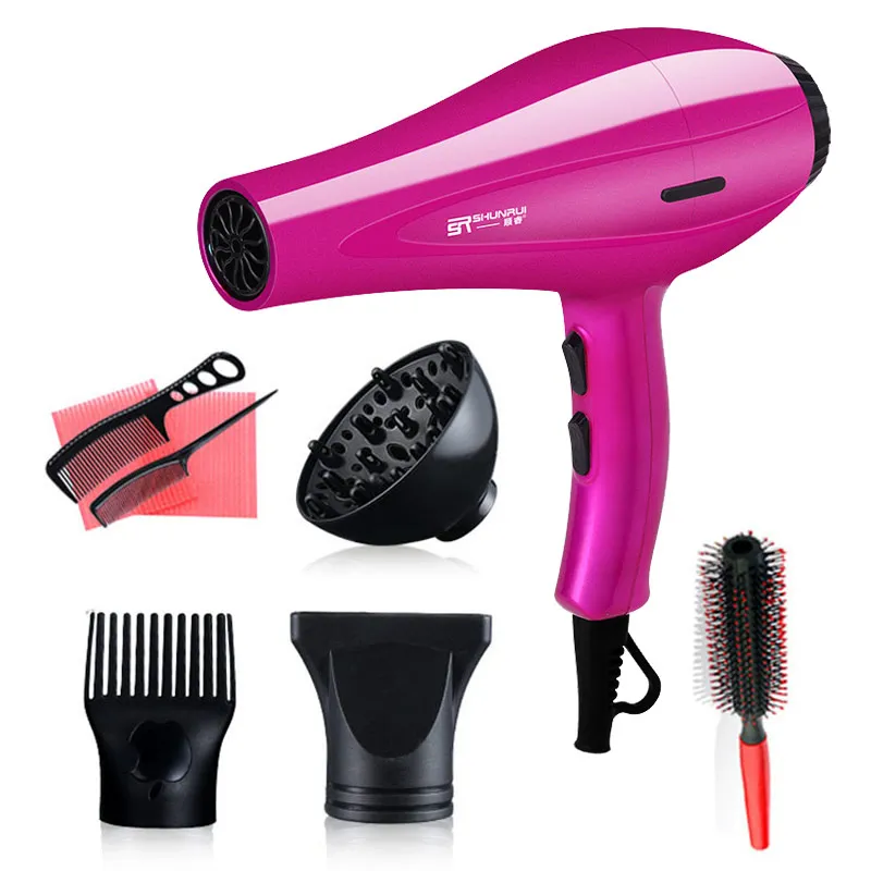 

2000W Power Professional Blue Light Anion Blow Dryer 2 Speed 3 Heat Settings Hot/Cold Wind Hair Dryer Salon Hair Styling