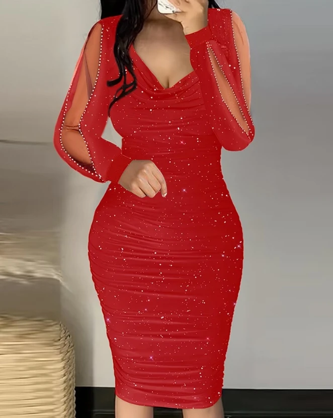 New 2023 Women's Hot Selling Hot Style Casual Fashion Rhinestone Shiny Sheer Mesh Tight Dress with A Slim Fit
New 2023 Women's Hot Selling Hot Style Casual Fashion Rhinestone Shiny Sheer Mesh Tight Dress with A Slim Fit