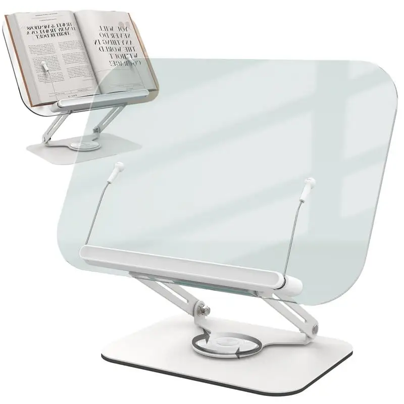 

Acrylic Book Stand For Reading Transparent Acrylic Book Display Stand Book Accessories Desk Stand With Page Clips For Magazines