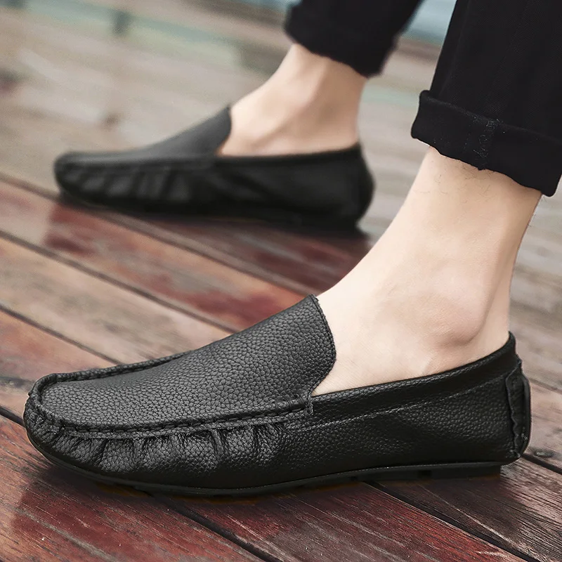 

Summer Mens Driving Shoes Cow Genuine Leather Penny Loafers Men Casual Shoes 2024 Man Moccasins Slip On Men's Flats Male Shoes