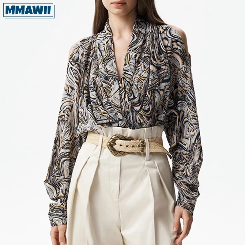 MMAWII Vintage Multicolored Printed V-Neck Off Shoulder Long Sleeve Shirts 2023 Autumn Commuting Puff Female Blouse Tops
MMAWII Vintage Multicolored Printed V-Neck Off Shoulder Long Sleeve Shirts 2023 Autumn Commuting Puff Female Blouse Tops