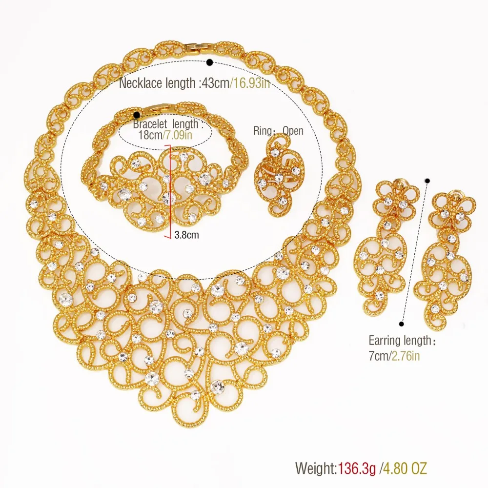 Luxury Big Jewelry Set Shiny Zircon Large Necklace Bracelet Long Earring Ring For African Nigeria Wedding Gift 1 Mallzona Sac71f67f12724950aa470a53a5c90bc7u Luxury Big Jewelry Set Shiny Zircon Large Necklace Bracelet Long Earring Ring For African Nigeria Wedding Gift Mallzona