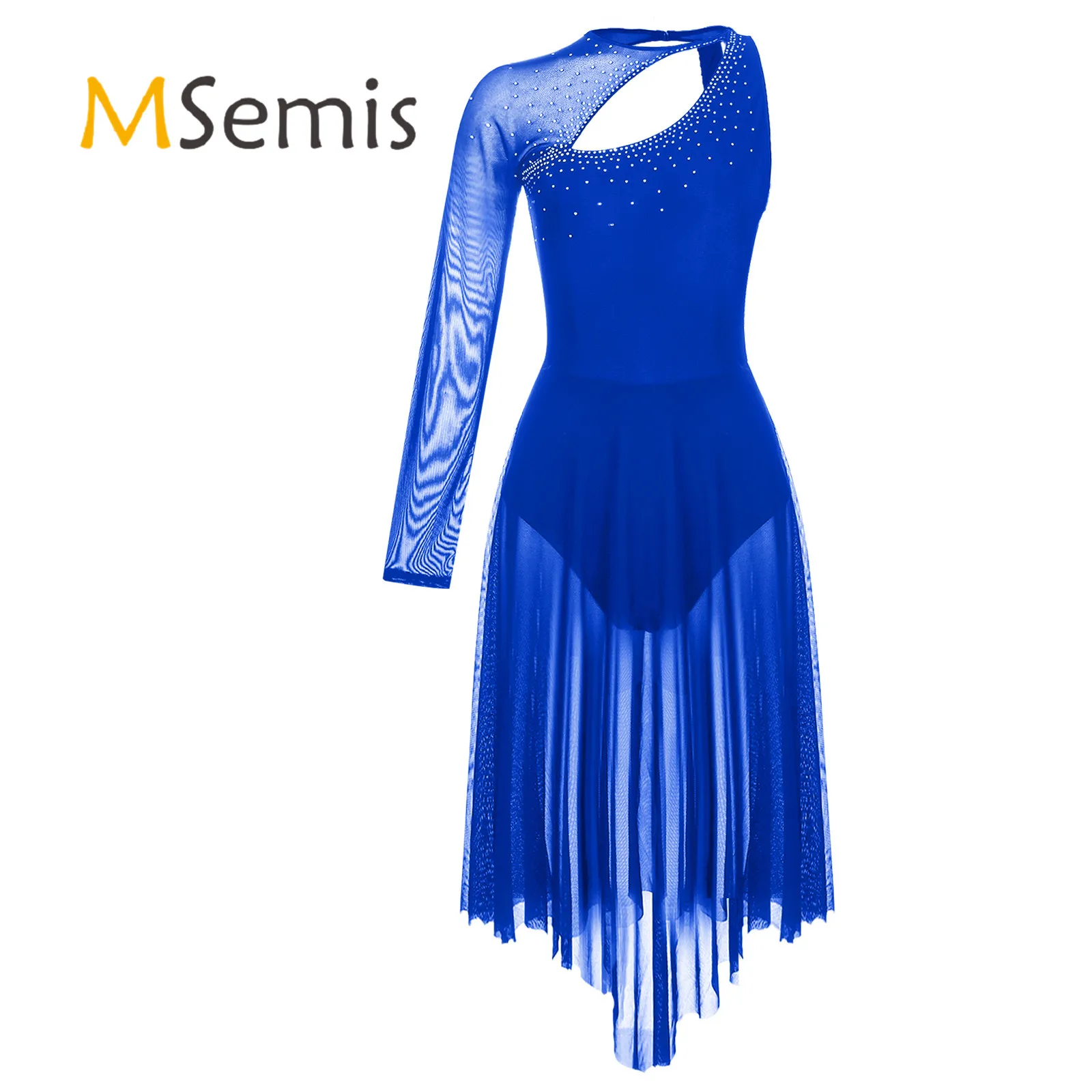 Womens Gymnastics Leotard Figure Skating Dress Costume Glitter Rhinestone Cutout Leotard Dress Lyrical Ballet Jazz Dance Dresses 
Womens Gymnastics Leotard Figure Skating Dress Costume Glitter Rhinestone Cutout Leotard Dress Lyrical Ballet Jazz Dance Dresses