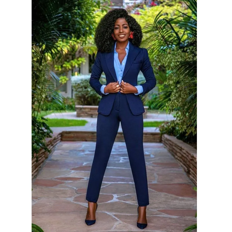 Suit for Women 2 Piece Formal Business Workwear Slim Fit Jacket Pant Set Lady Blazer Set Navy Blue
Suit for Women 2 Piece Formal Business Workwear Slim Fit Jacket Pant Set Lady Blazer Set Navy Blue
