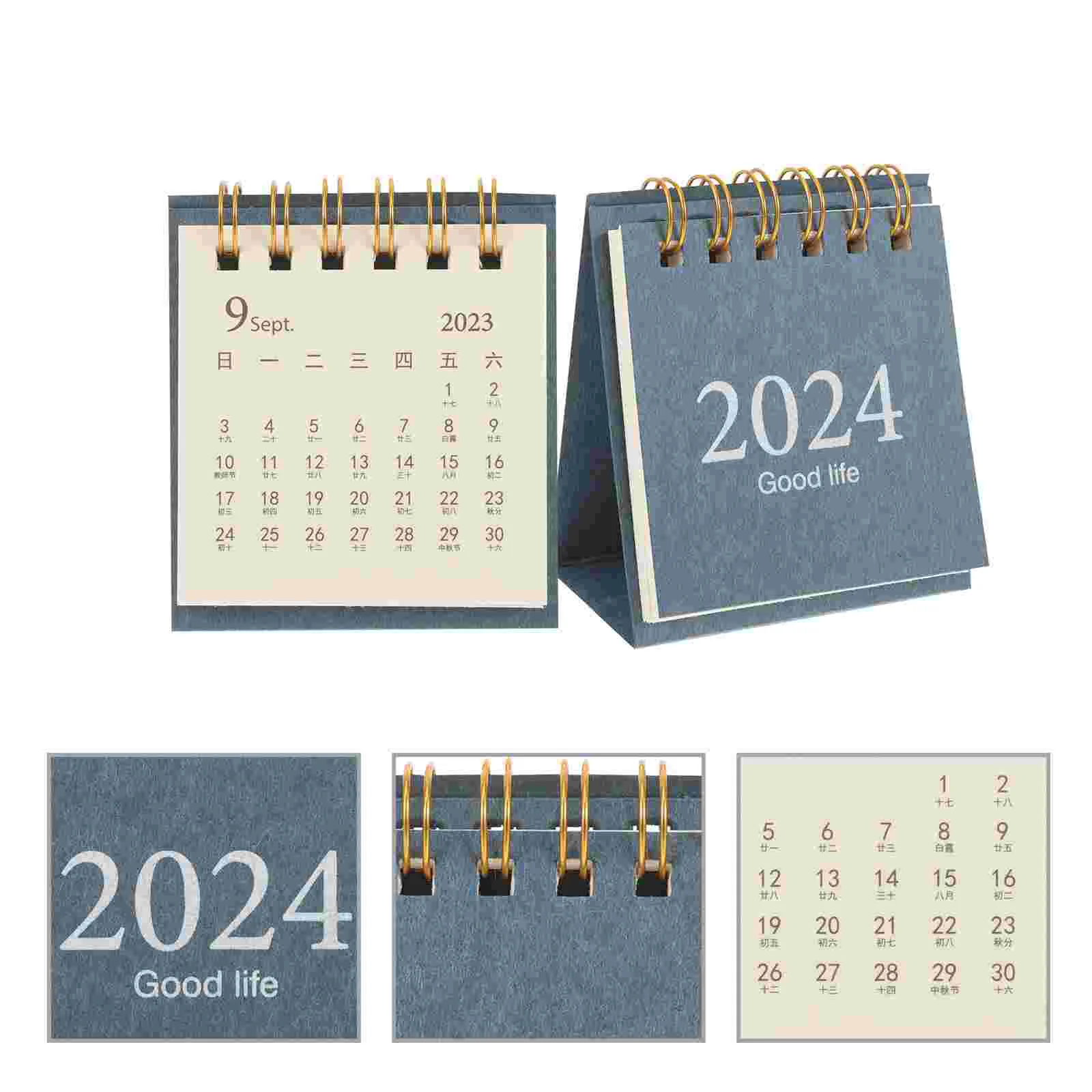 Mini Desk Calendar 2024 Standing Calendar Small Desktop Calendar Twin-Wire Binding Calendar Daily Schedule Planner
Mini Desk Calendar 2024 Standing Calendar Small Desktop Calendar Twin-Wire Binding Calendar Daily Schedule Planner