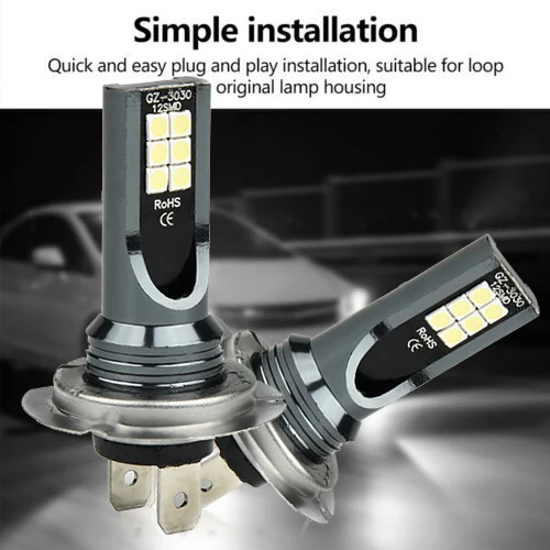 Headlight LED Light Bulbs 3030 LED Bright Error Free Fog Bulbs H7 HID 100W 100W/Bulb 12-SMD Lighting Low Power
Headlight LED Light Bulbs 3030 LED Bright Error Free Fog Bulbs H7 HID 100W 100W/Bulb 12-SMD Lighting Low Power