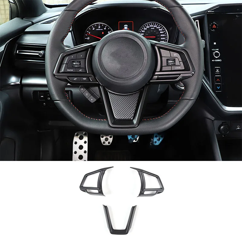 

Для 2021-2023 Subaru WRX ABS Матовый Черный Автомобильный Стайлинг Кнопка рулевого колеса Автомобильная наклейка на раму защитные аксессуары для интерьера автомобиля
