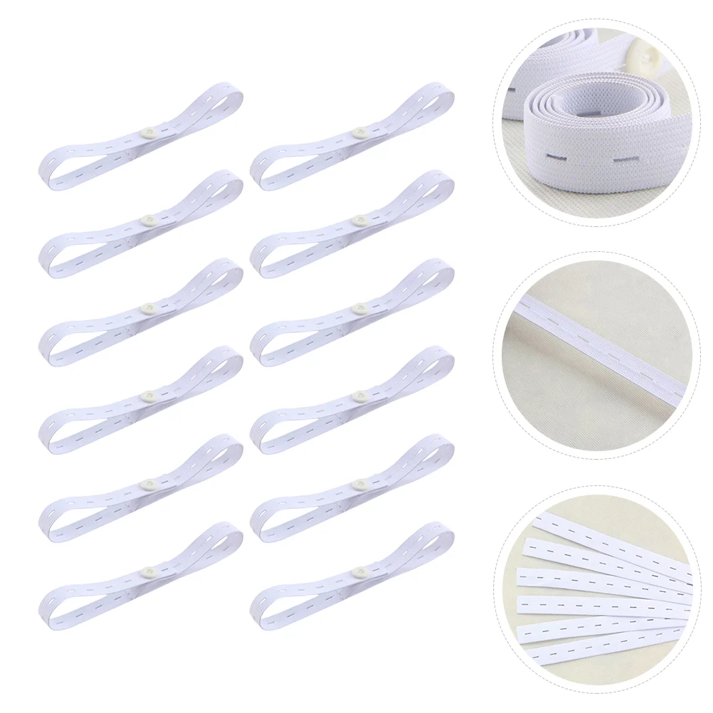 

12 Pcs Diaper Button Diapers Adjustable Belt Toddler Belts Durable Buckle Elastic Fastening Strap Safety Nappy Fixing Infant