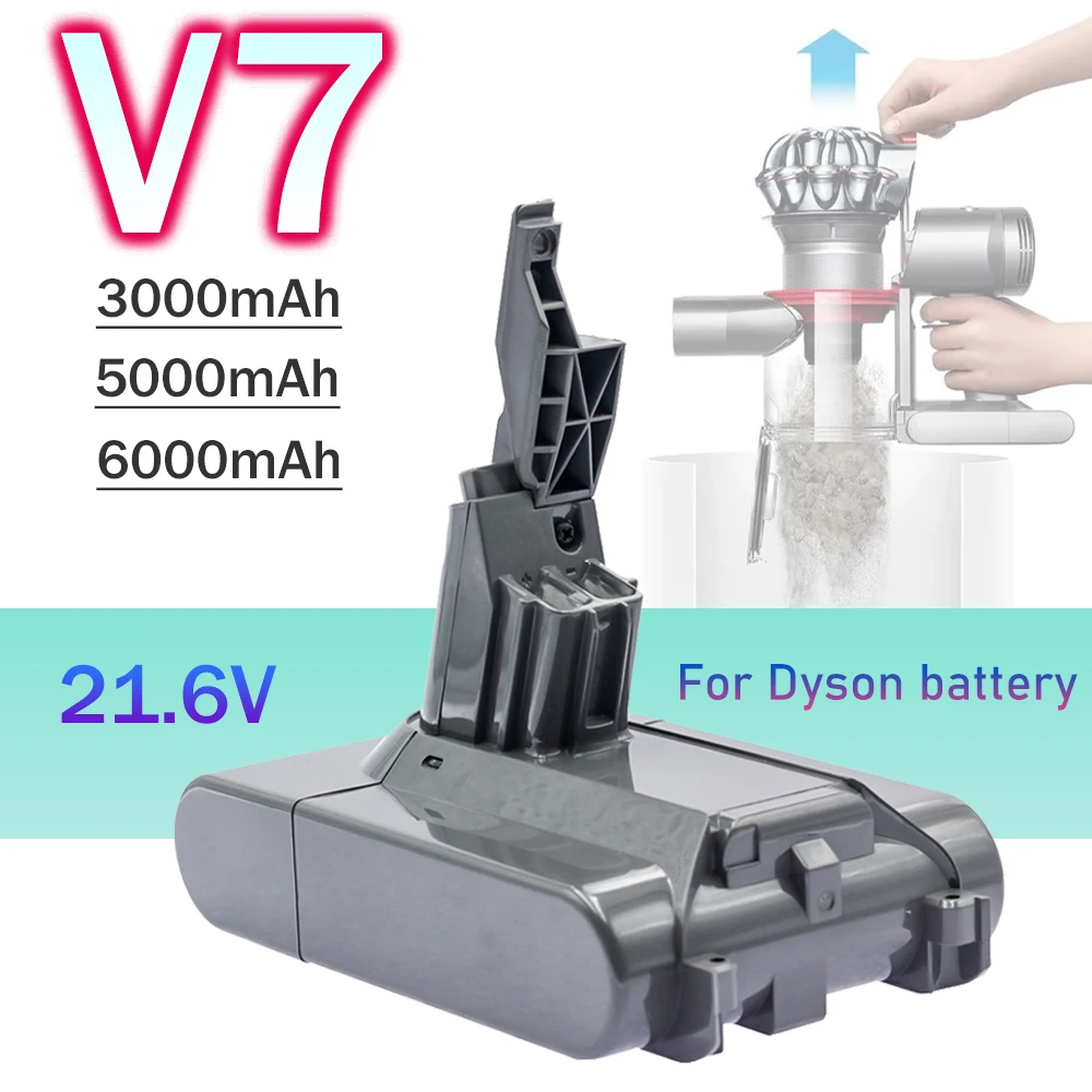 21.6V 3AH/5.0AH/6.0AH Li-lon Battery For Dyson V7 FLUFFY V7 Animal V7 Pro 225403 229687 Vacuum Cleaner Chargeable Tools Battery
21.6V 3AH/5.0AH/6.0AH Li-lon Battery For Dyson V7 FLUFFY V7 Animal V7 Pro 225403 229687 Vacuum Cleaner Chargeable Tools Battery