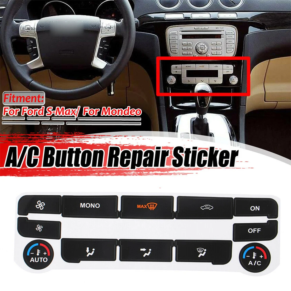 Car A/C Climate Control Button Repair Decals Stickers Black For Ford S-Max Air Conditioner Temperature Control Button Sticker
Car A/C Climate Control Button Repair Decals Stickers Black For Ford S-Max Air Conditioner Temperature Control Button Sticker