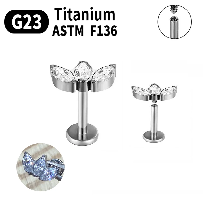G23 F136 Titanium Ear Piercing Earring Studs Lobe Zircon Labret Lip Ear Cartilage Ear Nail Earrings For Women 16G Body Jewelry
G23 F136 Titanium Ear Piercing Earring Studs Lobe Zircon Labret Lip Ear Cartilage Ear Nail Earrings For Women 16G Body Jewelry