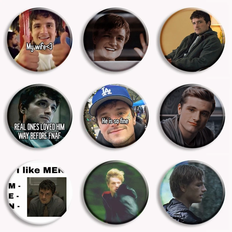 

Josh Hutcherson Meme Movie Hunger Games Character Button Pin Creative Funny Memes Brooch Badge Bag Decor Fans Collect Gift 58mm