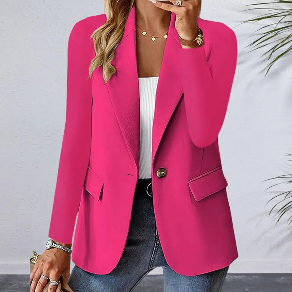 

Female Suit Coat Elegant Women's Business Suit Jackets with Lapel Pockets Stylish Workwear Outfits for Professional for Office