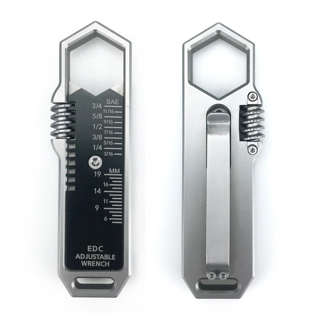 6-19mm Ti EDC Adjustable Wrench Portable Hex Key Intuitive Creative Universal Design Handle Spanner Tools for Outdoors Camping
6-19mm Ti EDC Adjustable Wrench Portable Hex Key Intuitive Creative Universal Design Handle Spanner Tools for Outdoors Camping