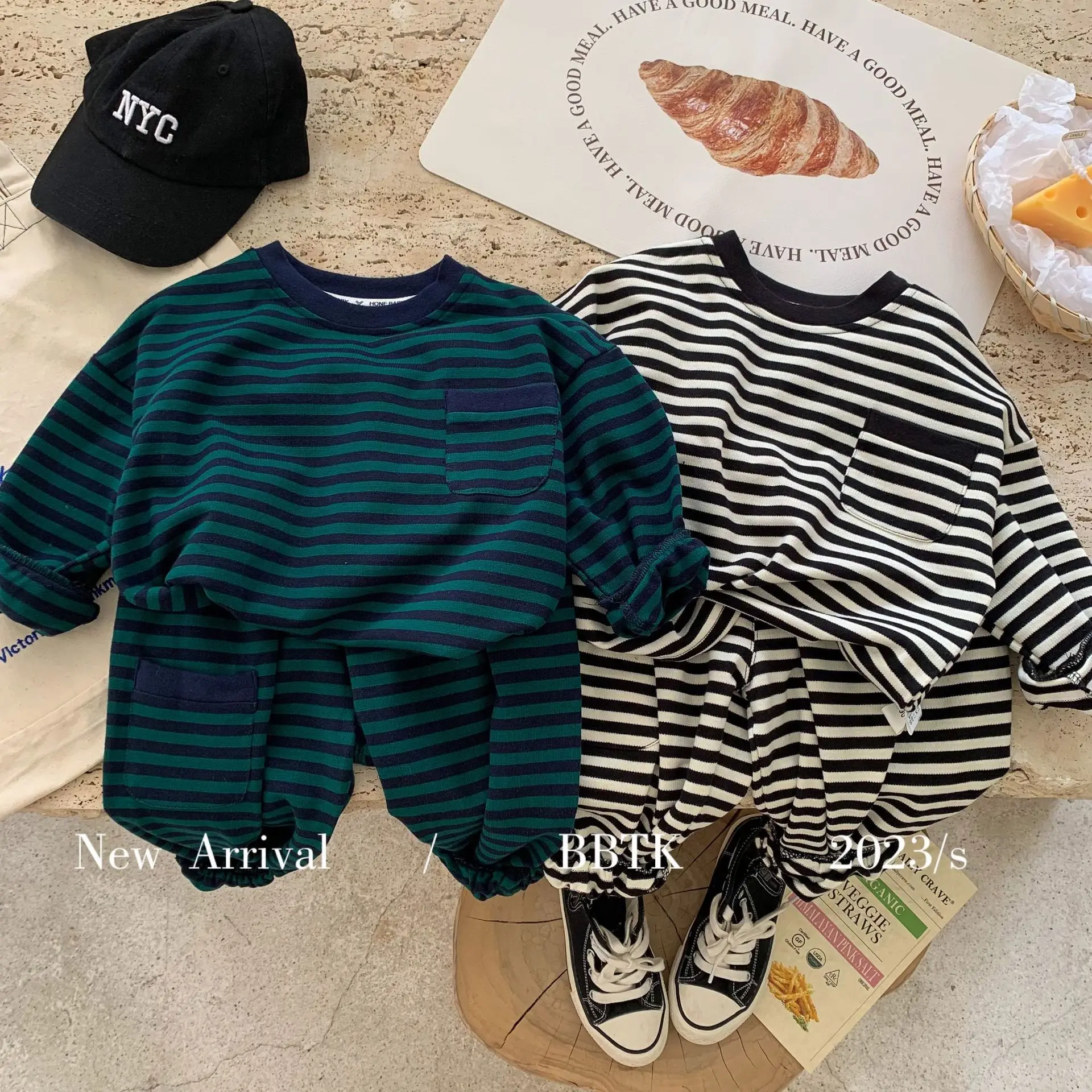 Spring Autumn Ins Children Baby Boys 2PCS Stripe Recreational Round Neck High Quailty Kid Boys Pullover Loose Children Boy Pants
Spring Autumn Ins Children Baby Boys 2PCS Stripe Recreational Round Neck High Quailty Kid Boys Pullover Loose Children Boy Pants