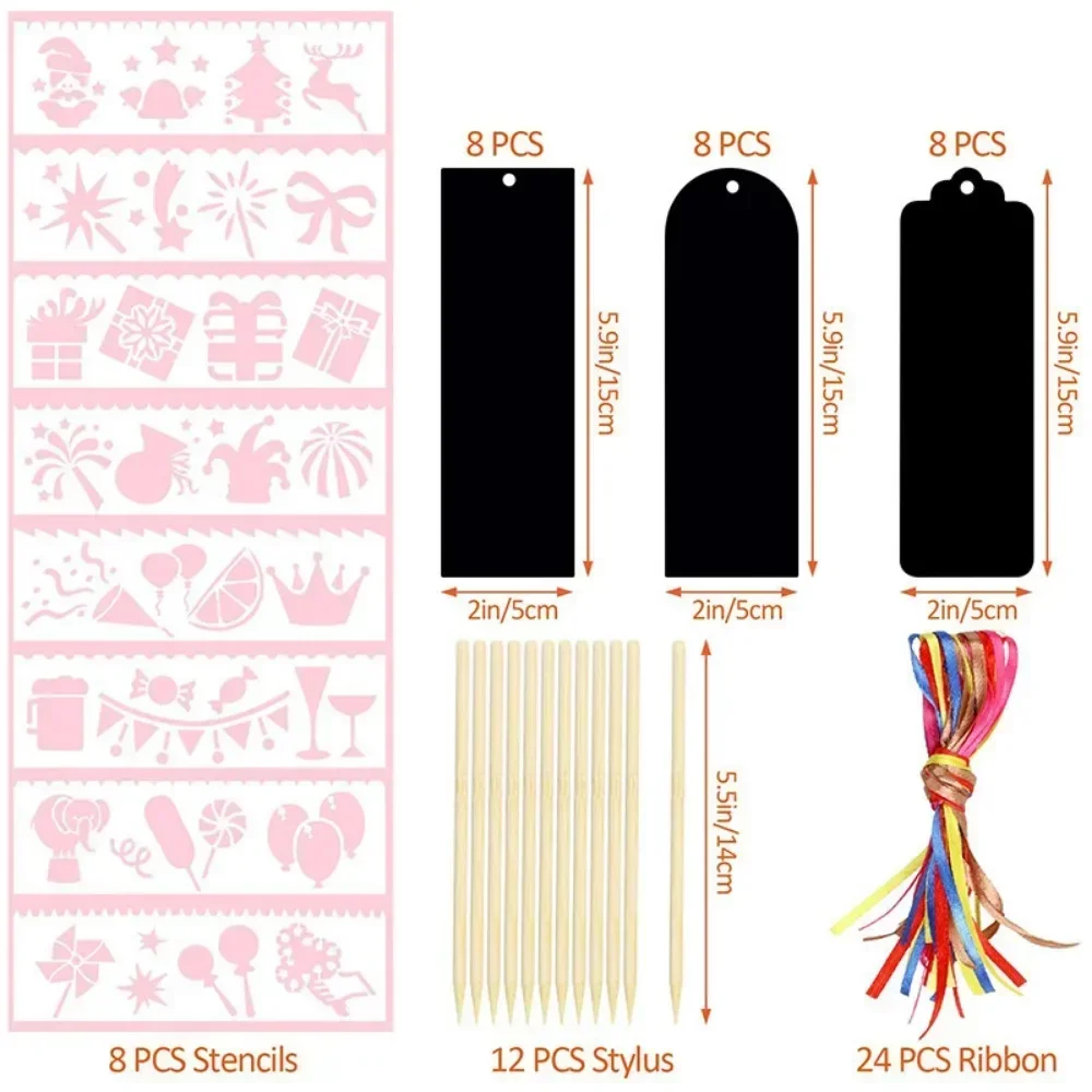 24 Pcs Painting Card Scratch Bookmarks Rainbow Colored Magic Scratch Paper DIY Bookmark Crafts for Kids Educational Drawing Toy
24 Pcs Painting Card Scratch Bookmarks Rainbow Colored Magic Scratch Paper DIY Bookmark Crafts for Kids Educational Drawing Toy