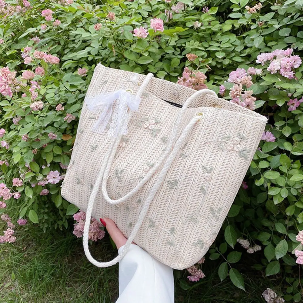 Woven Beach Tote - Large Straw Shoulder Bag with Magnetic Closure 11 Sac8216e69b4a4d67a1fcdcd1f1af7fceR