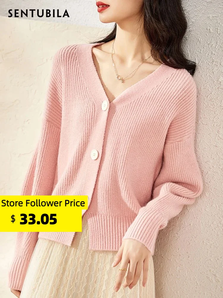 Sentubila V-Neck Cardigan Women's Knit Sweater 2023 Autumn Winter Fashion Long Sleeve Knitwear Coat Female Clothing W13W38517
Sentubila V-Neck Cardigan Women's Knit Sweater 2023 Autumn Winter Fashion Long Sleeve Knitwear Coat Female Clothing W13W38517