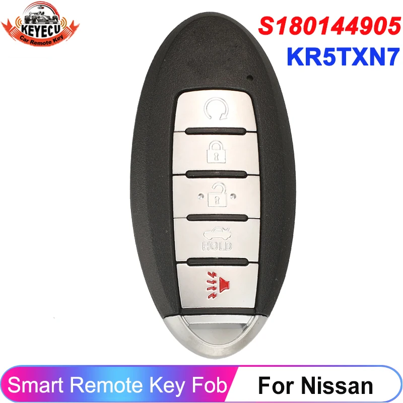 KEYECU S180144905 KR5TXN7 For Nissan Pathfinder Murano 2019 2020 2021 Keyless Remote 5 Button Fob Car Key 433.92MHz 4A Chip
KEYECU S180144905 KR5TXN7 For Nissan Pathfinder Murano 2019 2020 2021 Keyless Remote 5 Button Fob Car Key 433.92MHz 4A Chip