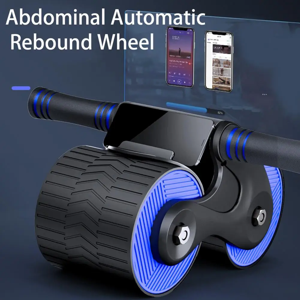 

Abdominal Wheel Roller Anti-slip Safe Double Mute Widen Triangular Support Exercise Automatic Rebound Belly Wheel Home Supply