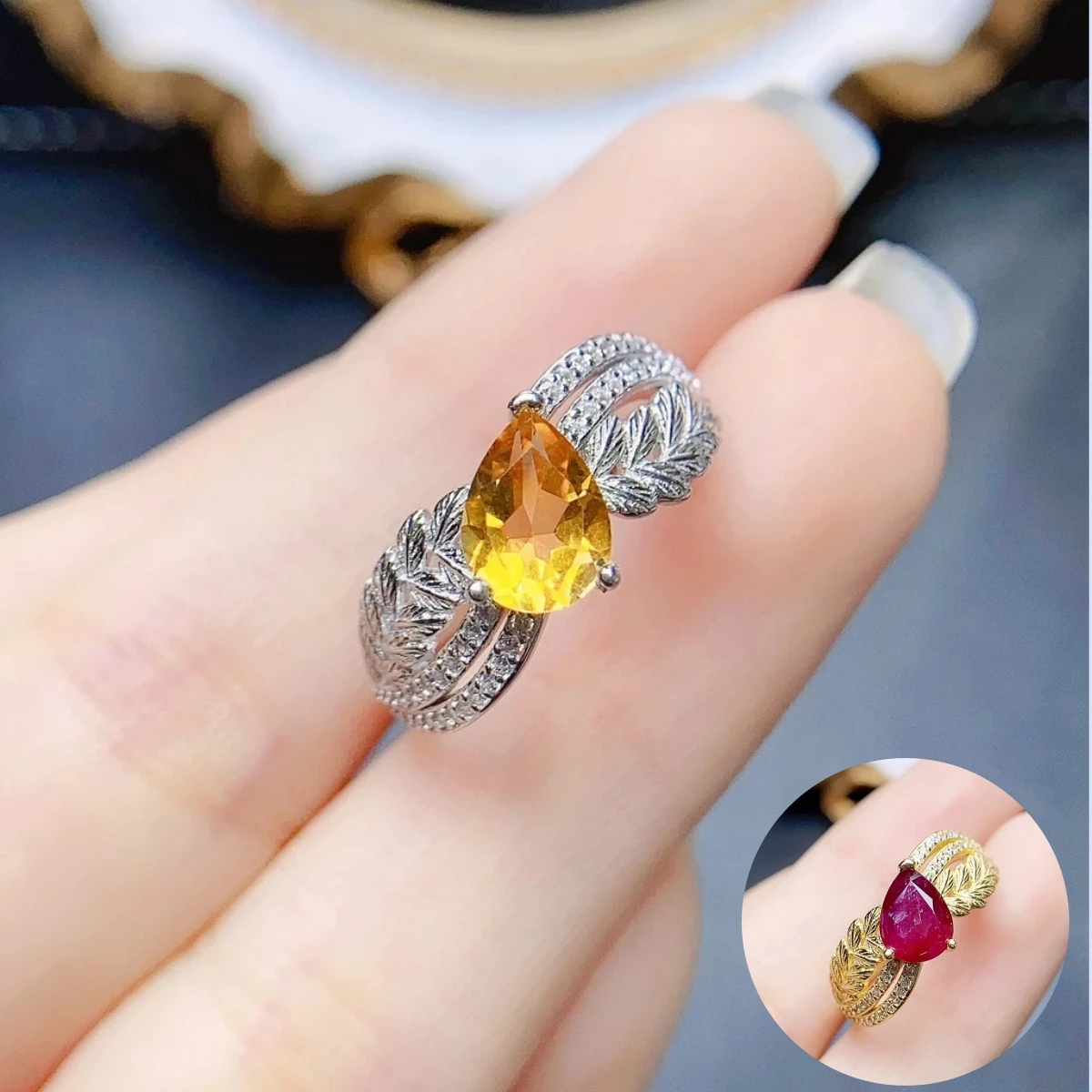 FS 6*8mm Fine Natural Citrine/Ruby Ring Real S925 Sterling Silver Charm Weddings Jewelry Gift for Women With Certificate MeiBaPJ
FS 6*8mm Fine Natural Citrine/Ruby Ring Real S925 Sterling Silver Charm Weddings Jewelry Gift for Women With Certificate MeiBaPJ