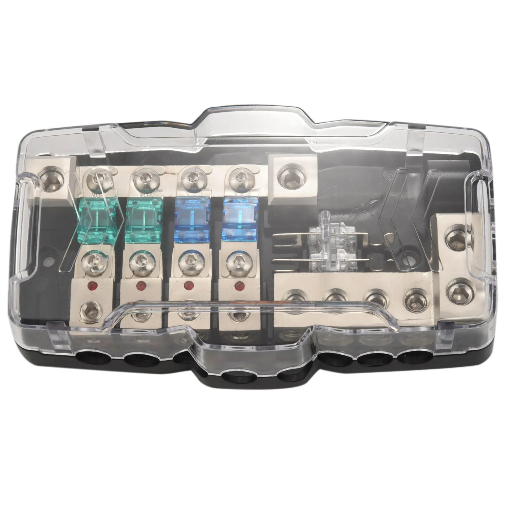 Multi-functional LED Car Audio Stereo ANL Fuse Holder Distribution 0/4ga 4 Way Fuses Box Block 30A 60A
Multi-functional LED Car Audio Stereo ANL Fuse Holder Distribution 0/4ga 4 Way Fuses Box Block 30A 60A