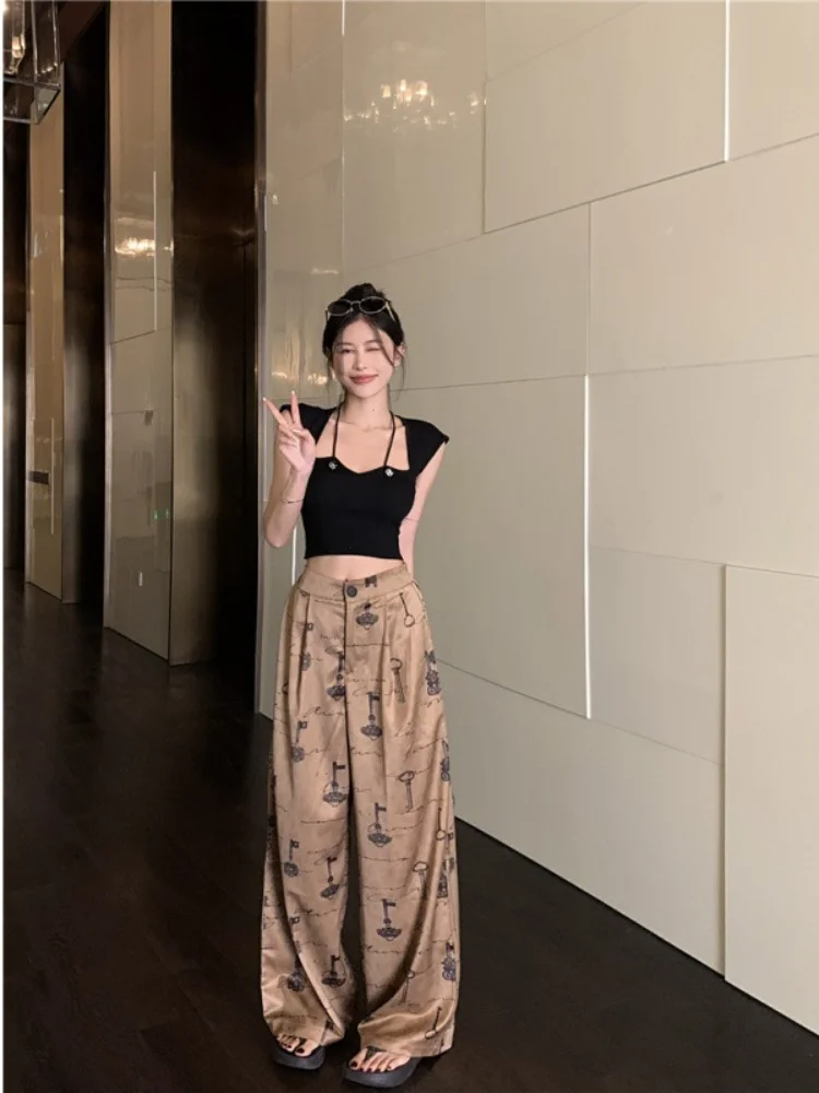 Y2k Baggy Pants Wide Leg Pants Women Casual Print High Waist Pants Summer Clothes for Femme 2023 Fashion Gyaru Trousers
Y2k Baggy Pants Wide Leg Pants Women Casual Print High Waist Pants Summer Clothes for Femme 2023 Fashion Gyaru Trousers