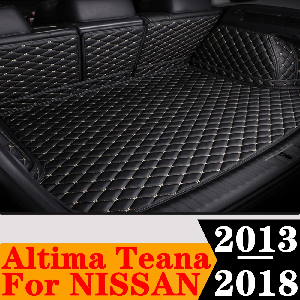 

Custom Full Set Car Trunk Mat For NISSAN Altima Teana 2018 2017 2016 2015 2014 2013 Rear Cargo Liner Tail Boot Tray luggage Pad