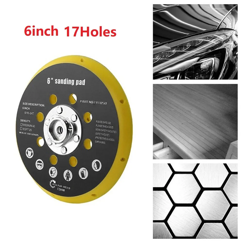 150mm Sander Backing Pad 17Holes Sanding Disc 6Inch For Orbital Sander Grinding Pad Replacement Sander Pad Sanding Disc
150mm Sander Backing Pad 17Holes Sanding Disc 6Inch For Orbital Sander Grinding Pad Replacement Sander Pad Sanding Disc