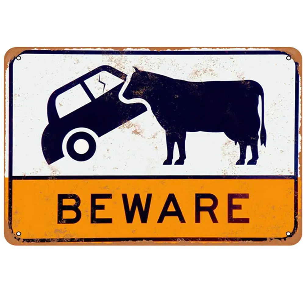Retro Design Beware Big Bison Tin Metal Signs Wall Art | Thick Tinplate Print Poster Wall Decoration for Garage
Retro Design Beware Big Bison Tin Metal Signs Wall Art | Thick Tinplate Print Poster Wall Decoration for Garage