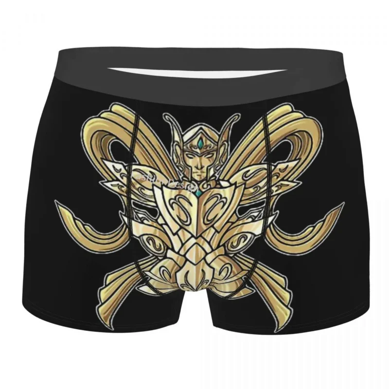 

Saint Seiya Knights of the Zodiac Cosmo Athena Anime Aquarius God Cloth Underpants Breathbale Panties Men's Shorts Boxer Briefs