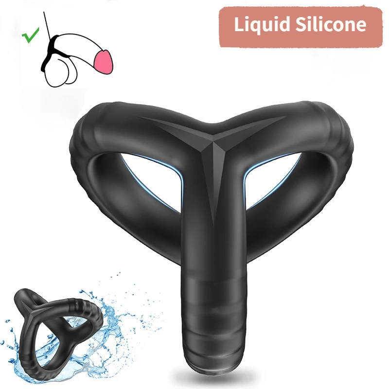 

Silicone Penis Cock Ring Delay Ejaculation Super Small Chastity Cage Adjustable Penis Ring Scrotum Cockring Male Toy for Men