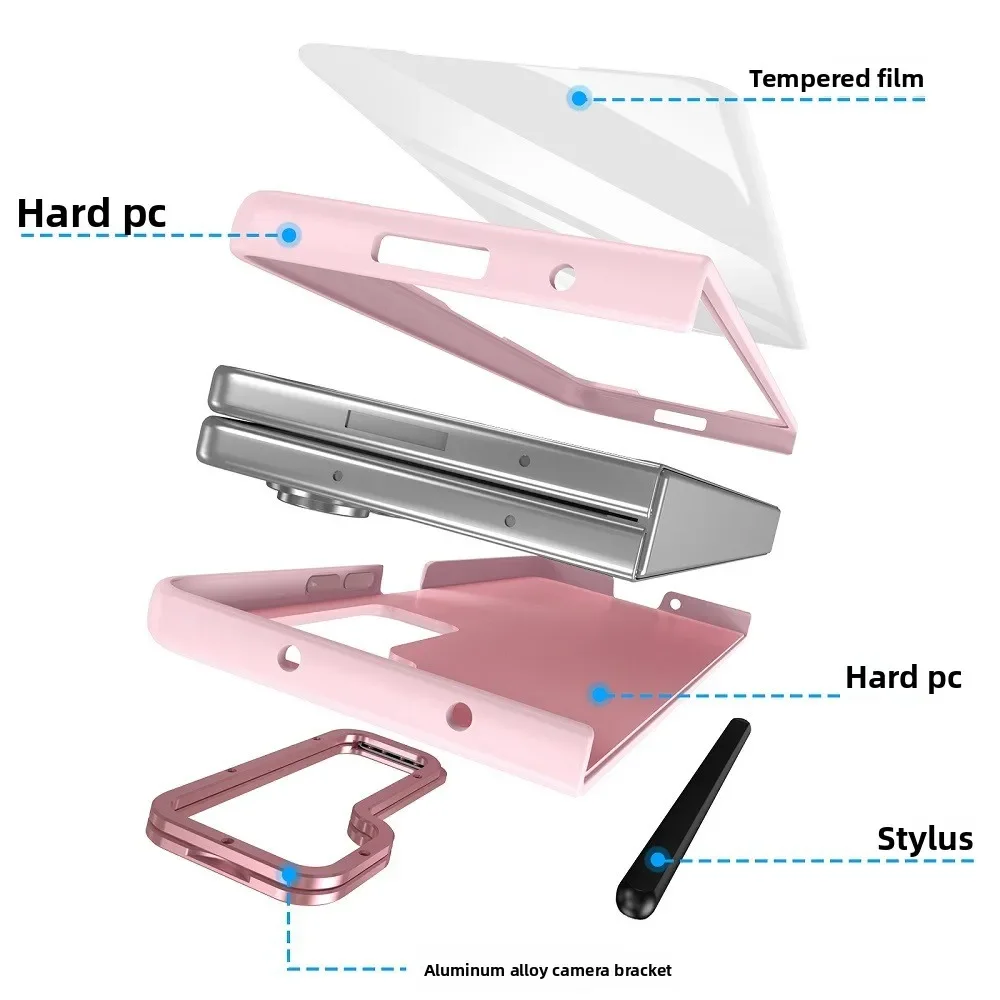 Business Lens Bracket Premium Film Integrated Case For Samsung Galaxy Z Fold 7 6 5 4 3 With Pen Slot Holder Anti-Drop Hard Cover Business Lens Bracket Premium Film Integrated Case For Samsung Galaxy Z Fold 7 6 5 4 3 With Pen Slot Holder Anti-Drop Hard Cover