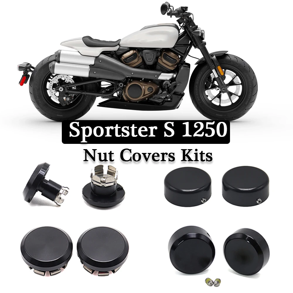 

For Harley Sportster S 1250 RH1250S Accessories Motorcycle Nut Covers Kits Front Rear Axle Nut Covers Upper Fork Stem Cover