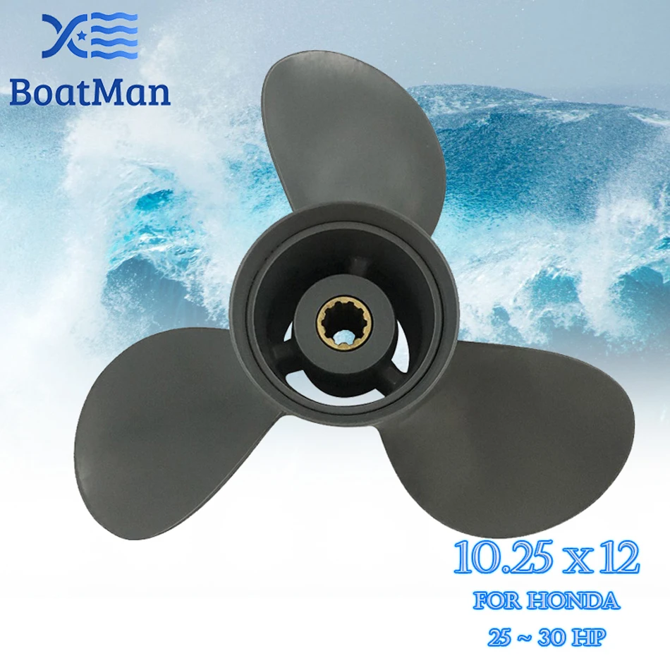 BOATMAN 10.25x12 Aluminum Propeller for Honda BF 25HP 30HP Outboard Engine 10 Spline Tooth RH Factory Outlet Boat Parts Prop
BOATMAN 10.25x12 Aluminum Propeller for Honda BF 25HP 30HP Outboard Engine 10 Spline Tooth RH Factory Outlet Boat Parts Prop