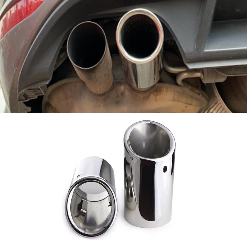 

Car Tailpipe Exhaust Muffler Tip Pipe Cover For VW Volkswagen TIGUAN 5N PASSAT B7 CC Chrome Stainless Steel Auto Accessories