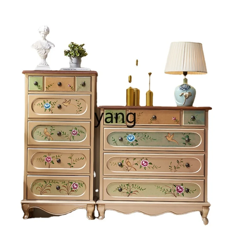 CX Home Living Room Simple Cabinet Vintage Hand Painted Decorative Chest of Drawers Bedroom Storage Cabinet
CX Home Living Room Simple Cabinet Vintage Hand Painted Decorative Chest of Drawers Bedroom Storage Cabinet