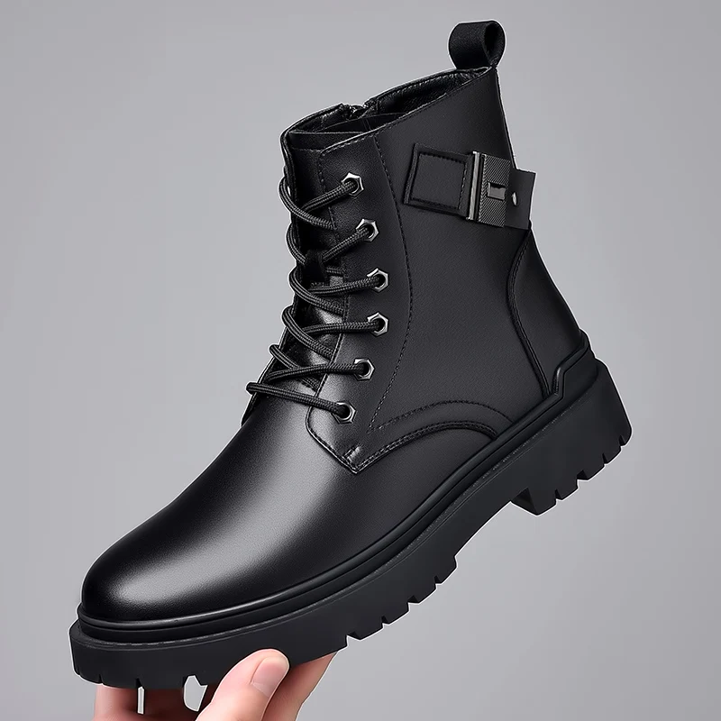 Genuine Leather Luxury Chelsea Boots Men Ankle Boots Chunky Heel Male Winter Warm Platform Shoes Snow Boots Brand Designer
Genuine Leather Luxury Chelsea Boots Men Ankle Boots Chunky Heel Male Winter Warm Platform Shoes Snow Boots Brand Designer