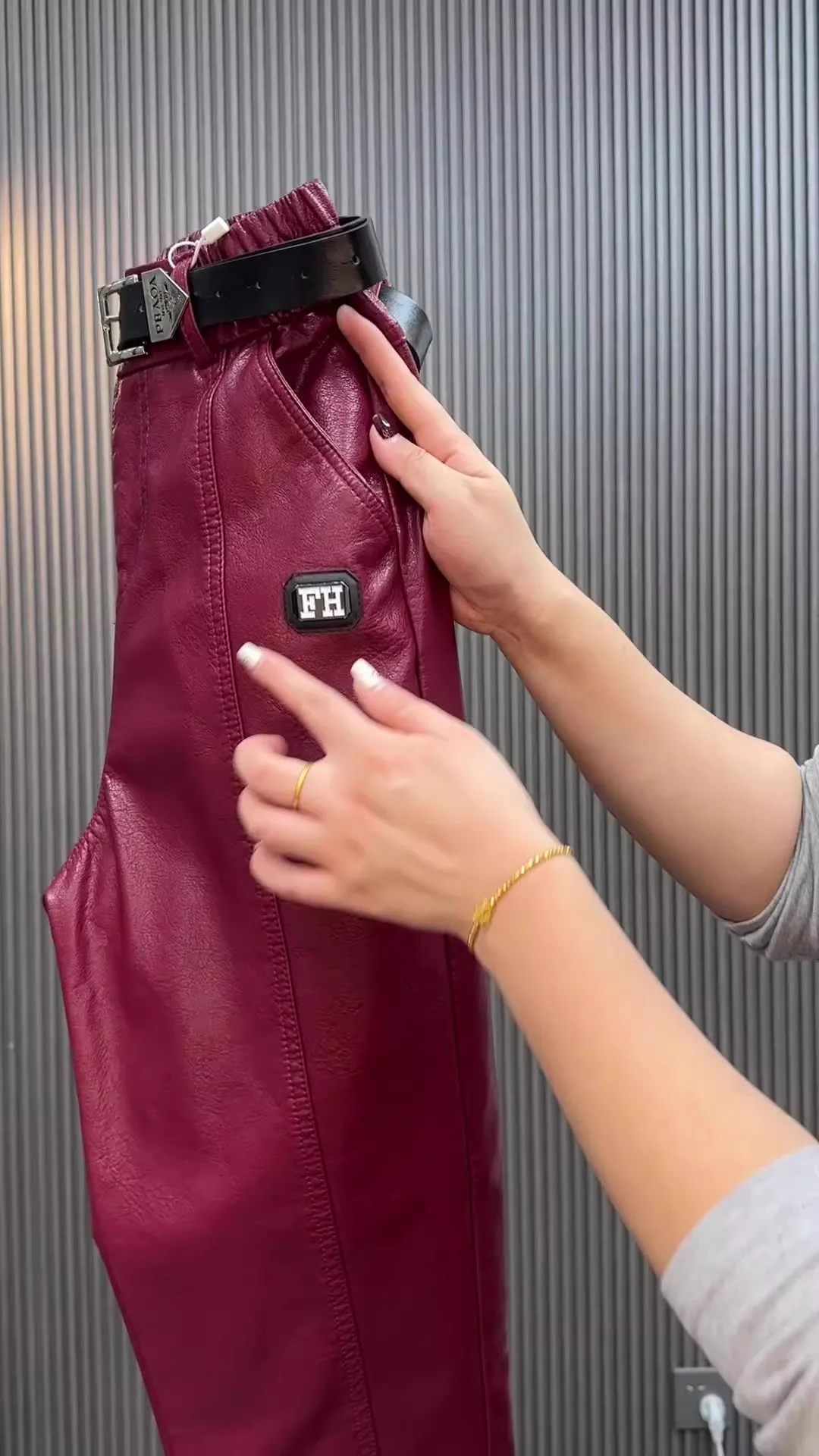 Fashion Y2k Leather Pants High Quality PU Casual Straight Leg Pant Loose Slimming Plus Size Highs Waist Haren Trousers Women 38 Sac9791058c824da3b45e8f274b7366f23