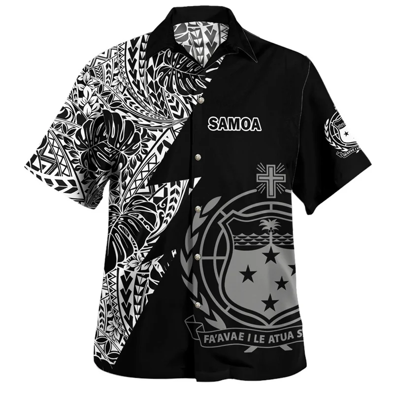 

Summer Harajuku 3D American Samoa Tribal Coat Of Arm Printing Shirts Men Fashion Streetwear Short Shirts Cool SAMOA Clothing Top