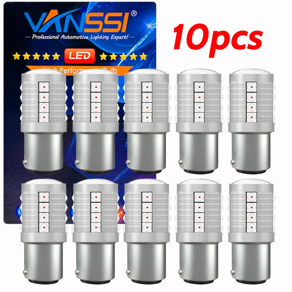 

VANSSI 10Pcs X20 P21W BA15S 1156 P21/5W BAY15d P21/4W BAZ15d 1157 LED Bulbs PR21W for Tail Brake/Turn Signal/Backup Light Bulb