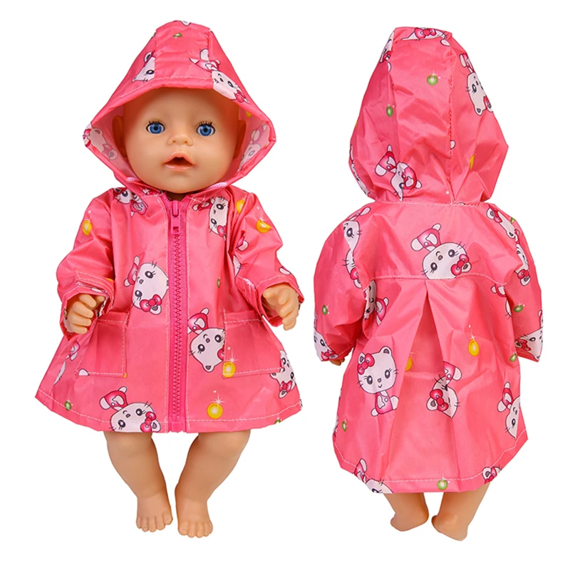 

43 Cm Doll Raincoat 18 Inch American Og Girls Doll Clothes Girls Play Toy Clothes Wear Children's Holiday Gift Accessories